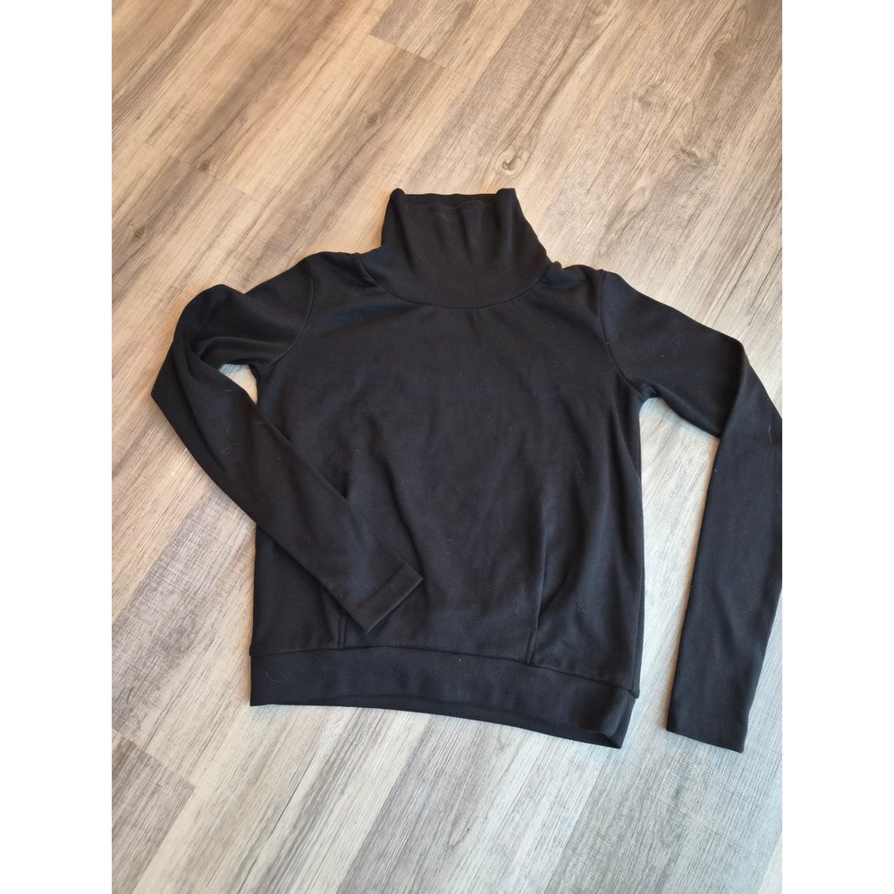 ALO Yoga Clarity Turtleneck Sweatshirt – Black – Women's Small